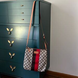 Kate Spade outlet cross body bag. Red and brown.